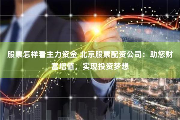 股票怎样看主力资金 北京股票配资公司：助您财富增值，实现投资梦想